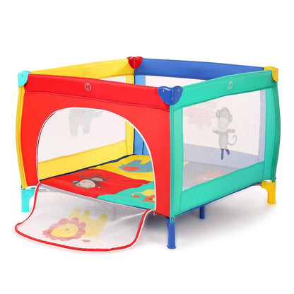 Infant Toddler Foldable Playpen Playard Mattress Safety Rail Fence DailySale