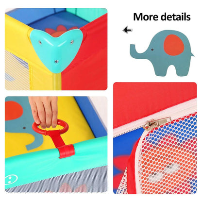 Infant Toddler Foldable Playpen Playard Mattress Safety Rail Fence DailySale