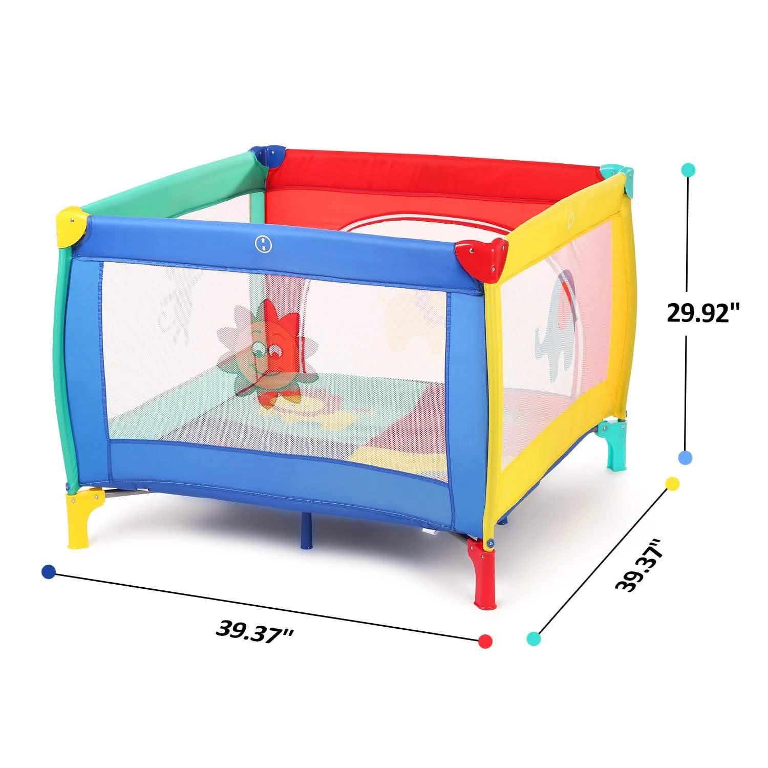 Infant Toddler Foldable Playpen Playard Mattress Safety Rail Fence DailySale