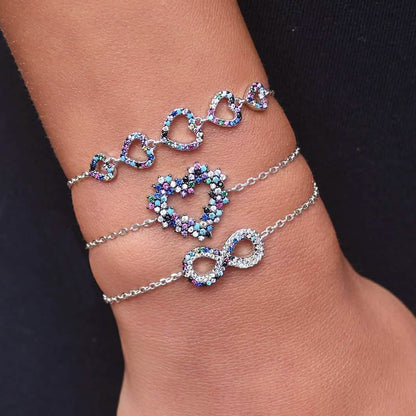 Infinity Colored CZ Bracelet DailySale