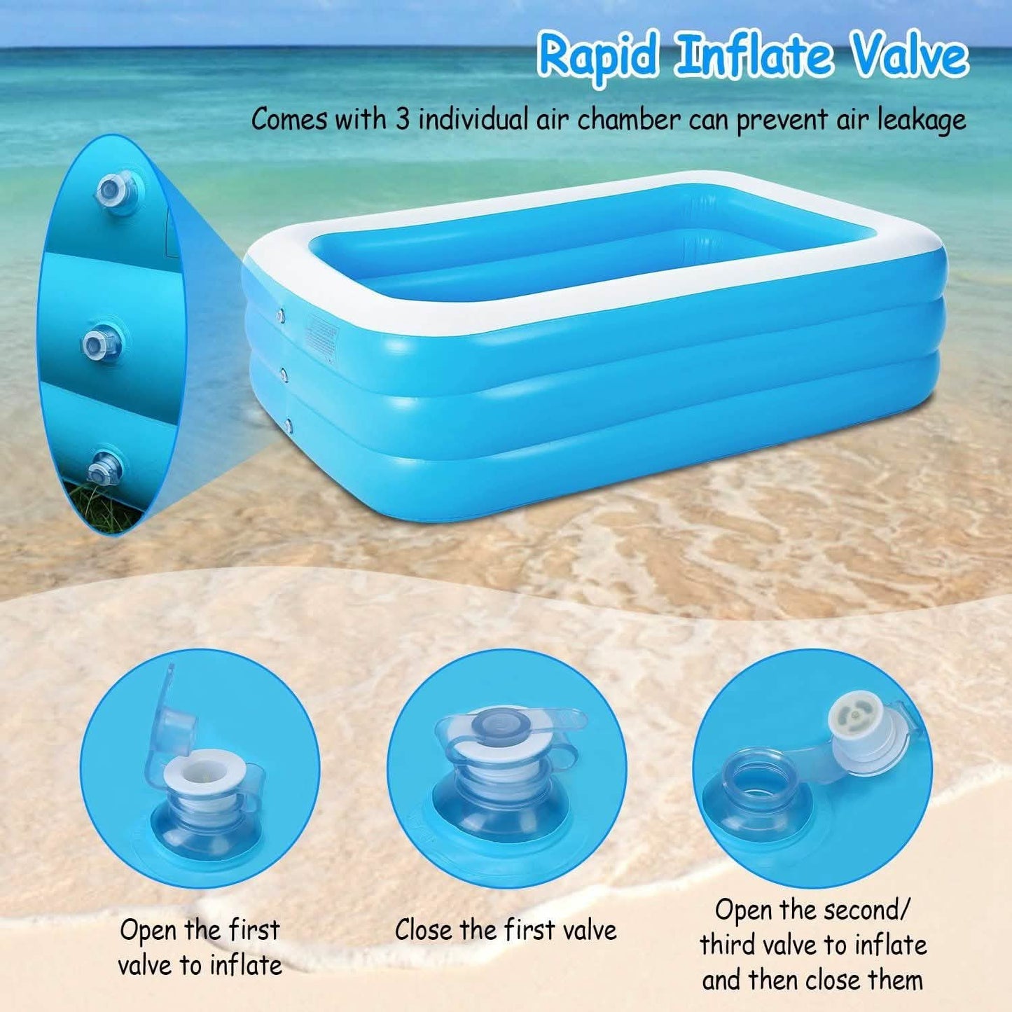 Inflatable Family Swimming Pool DailySale