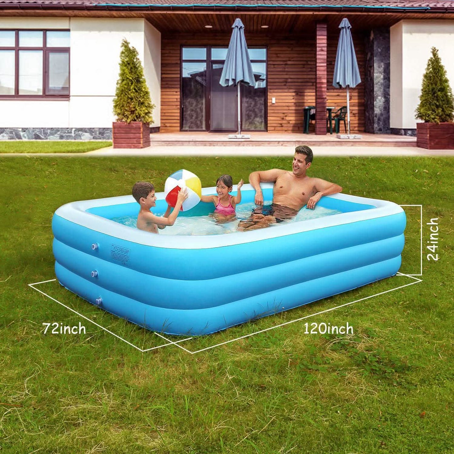 Inflatable Family Swimming Pool DailySale