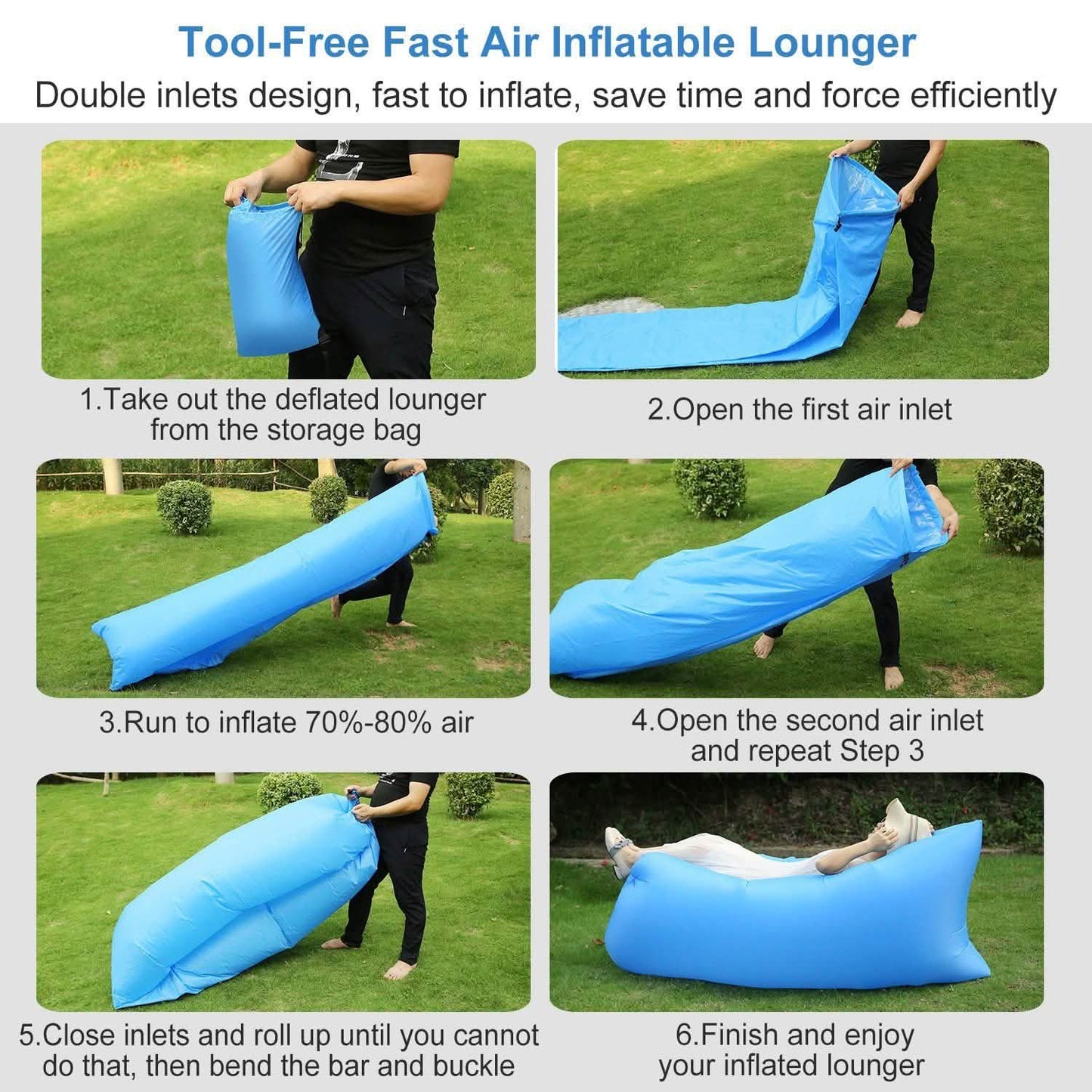 Inflatable Lounger Air Sofa Lazy Bed Sofa DailySale
