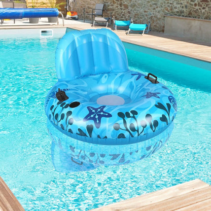 Inflatable Lounger Pool Float with Rubber Handle and Drink Holder DailySale