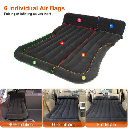 Inflatable SUV Air Mattress Thickened Camping Bed Cushion with Pillow DailySale