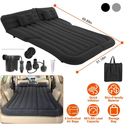 Inflatable SUV Air Mattress Thickened Camping Bed Cushion with Pillow DailySale