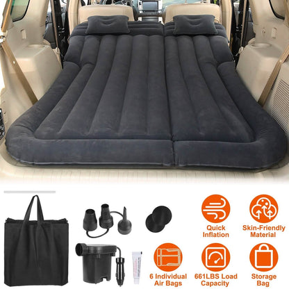 Inflatable SUV Air Mattress Thickened Camping Bed Cushion with Pillow DailySale