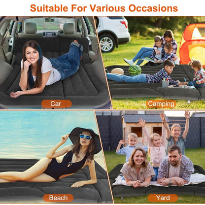 Inflatable SUV Air Mattress Thickened Camping Bed Cushion with Pillow DailySale