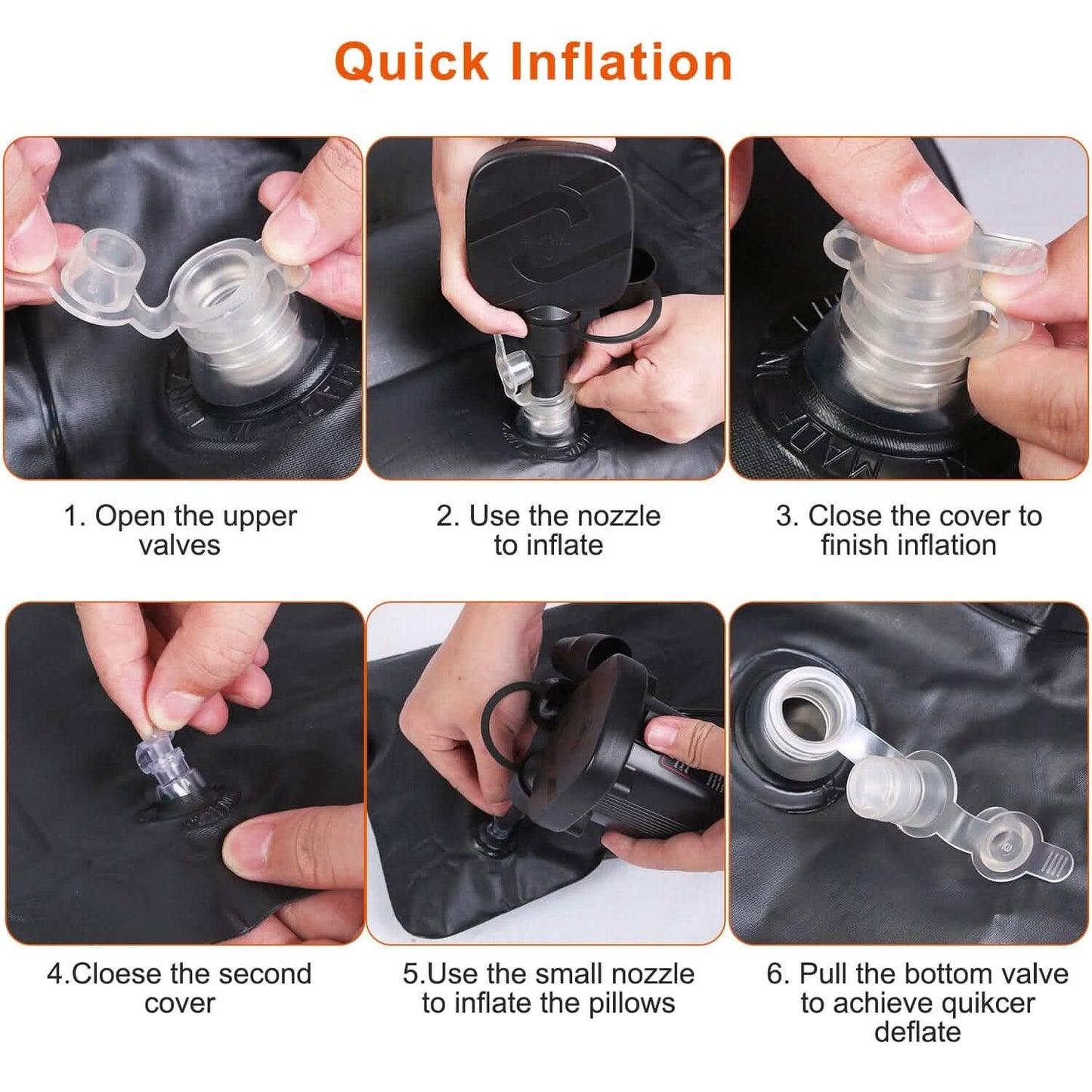 Inflatable SUV Air Mattress Thickened Camping Bed Cushion with Pillow DailySale