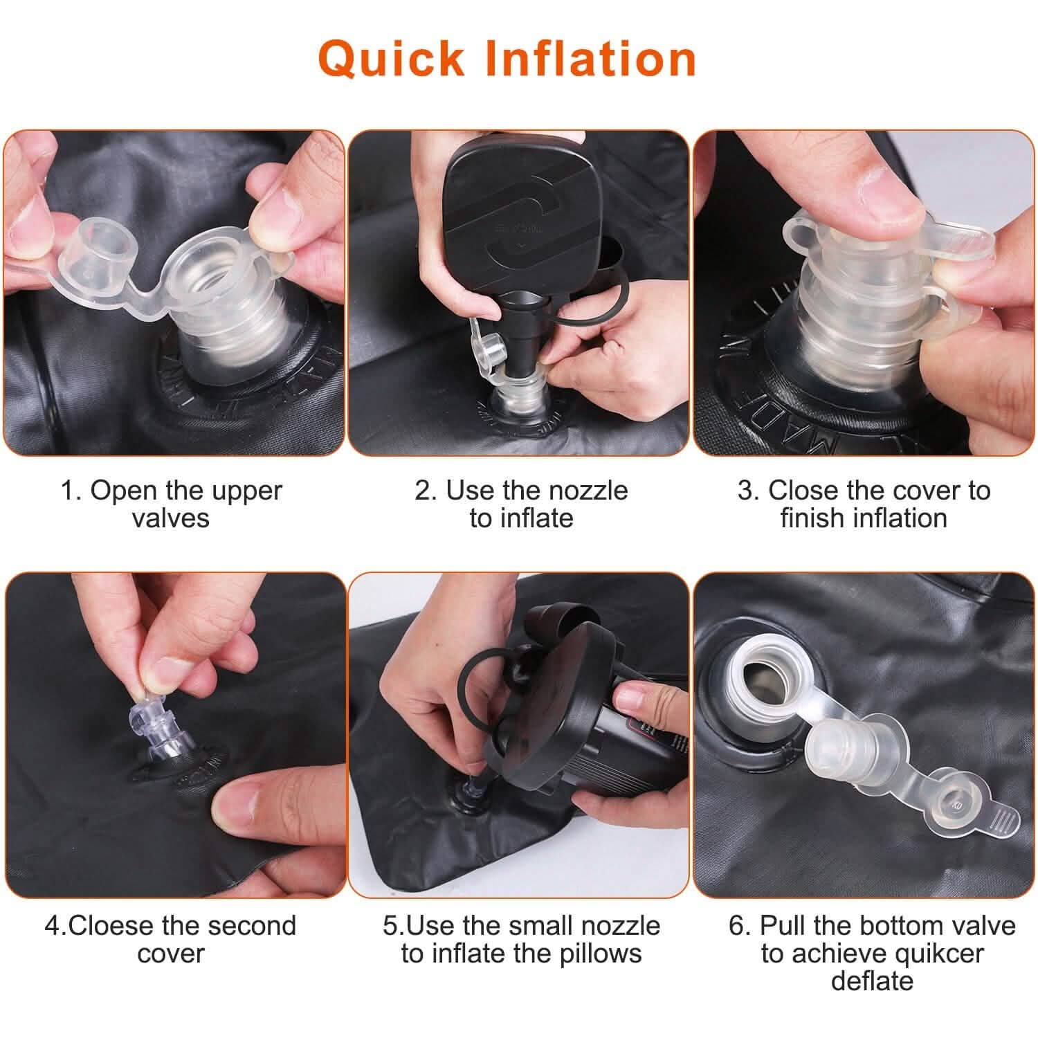 Inflatable SUV Air Mattress Thickened Camping Bed Cushion with Pillow DailySale