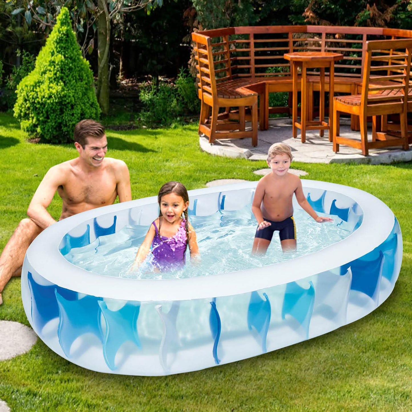 Inflatable Swimming Pool - 90x60x20" DailySale
