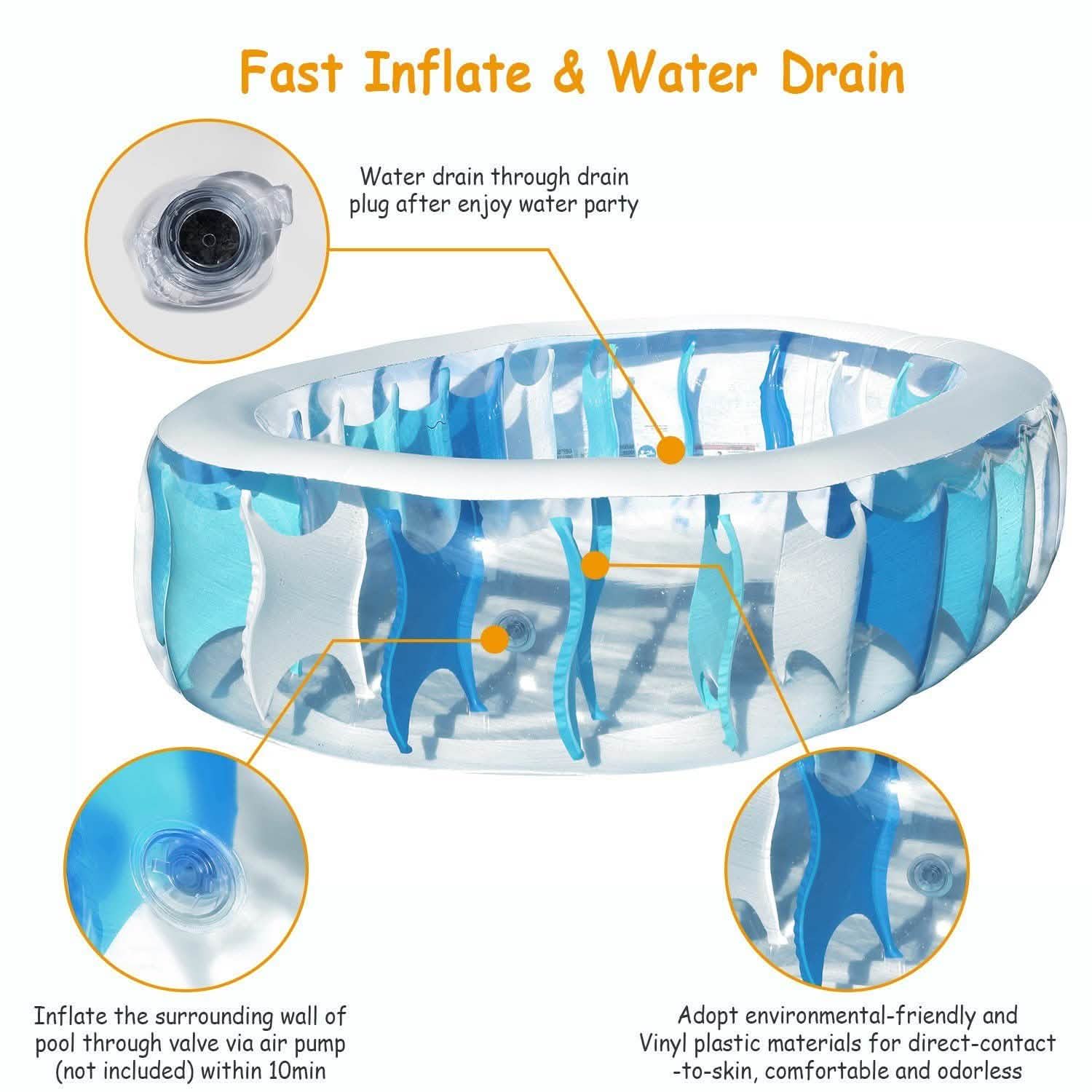 Inflatable Swimming Pool - 90x60x20" DailySale
