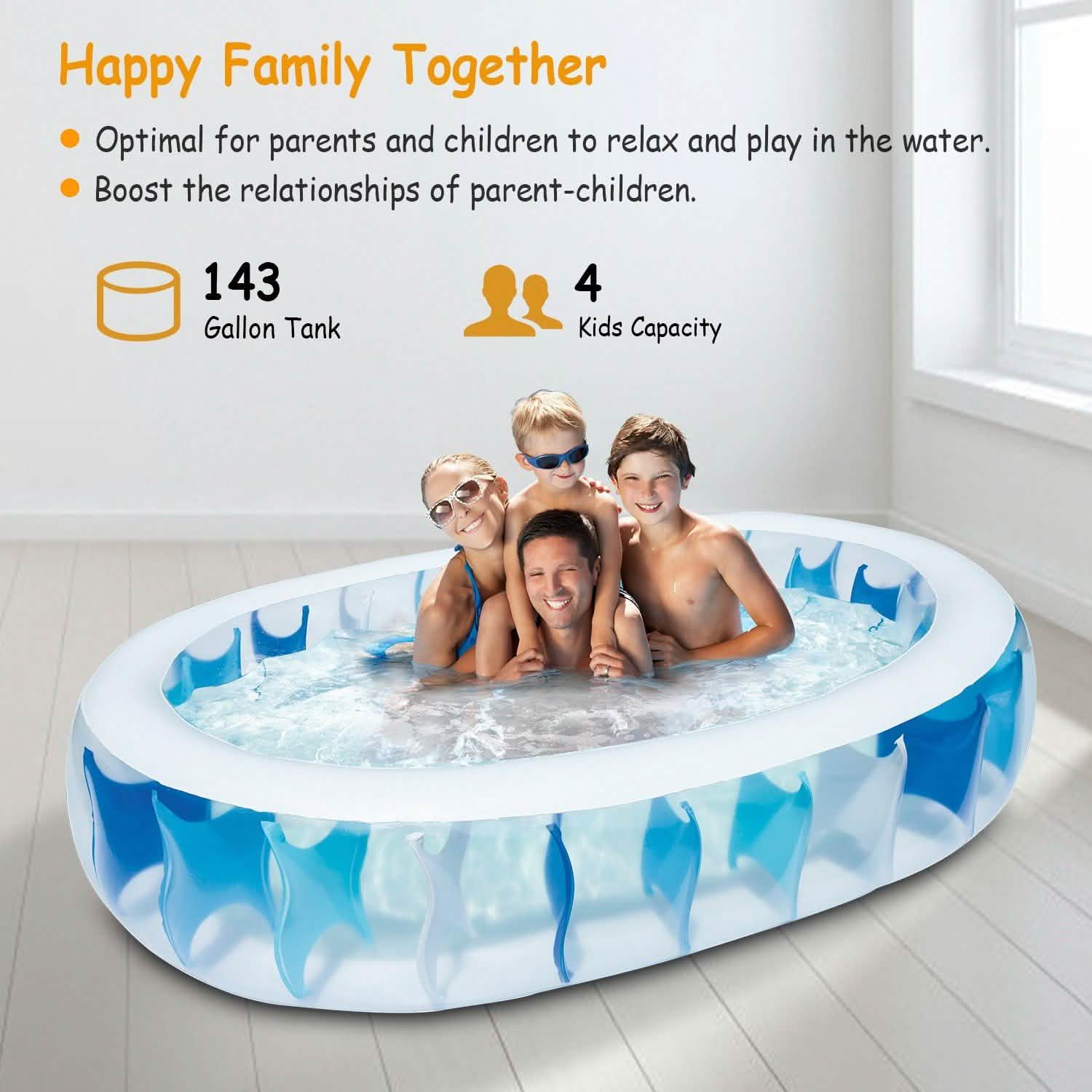 Inflatable Swimming Pool - 90x60x20" DailySale