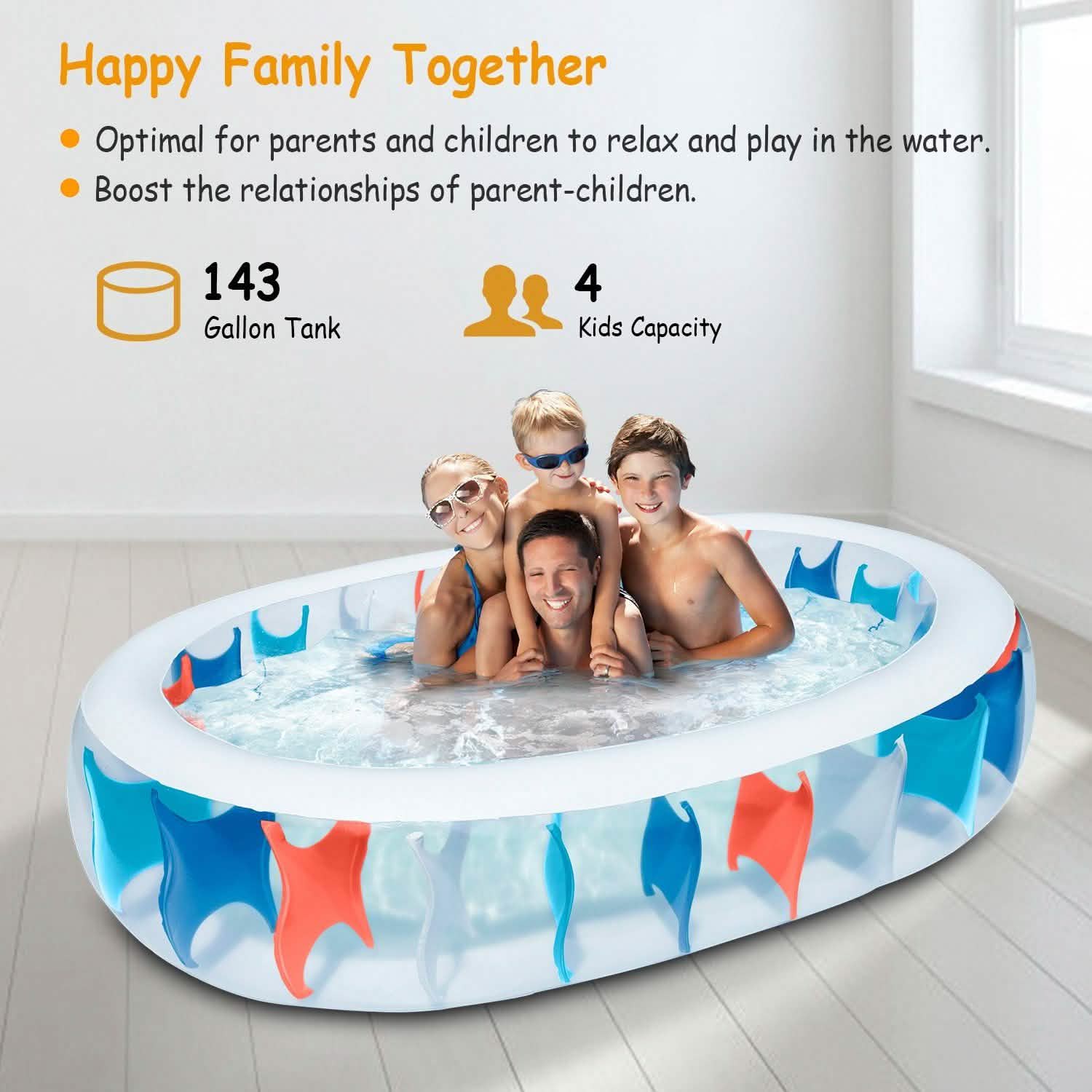 Inflatable Swimming Pool - 90x60x20" DailySale