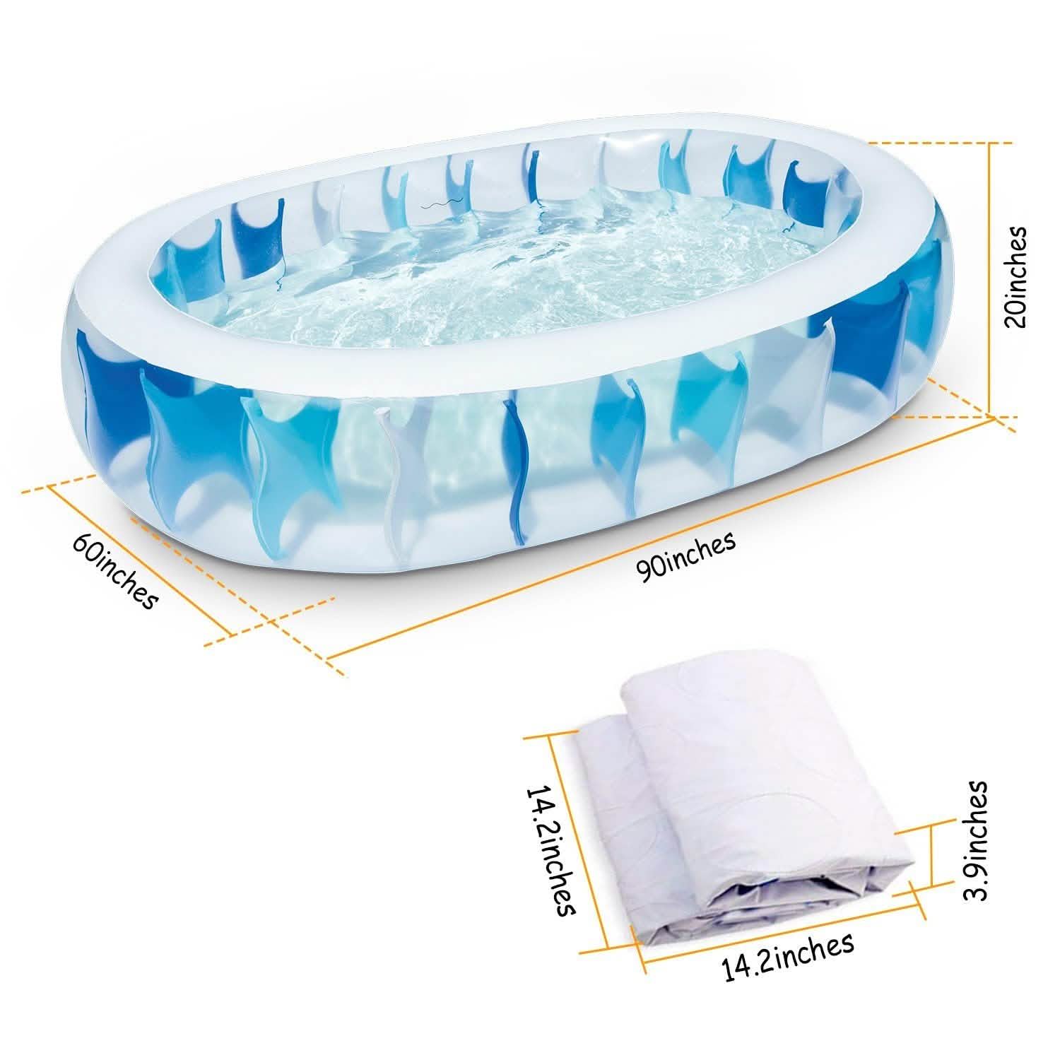 Inflatable Swimming Pool - 90x60x20" DailySale