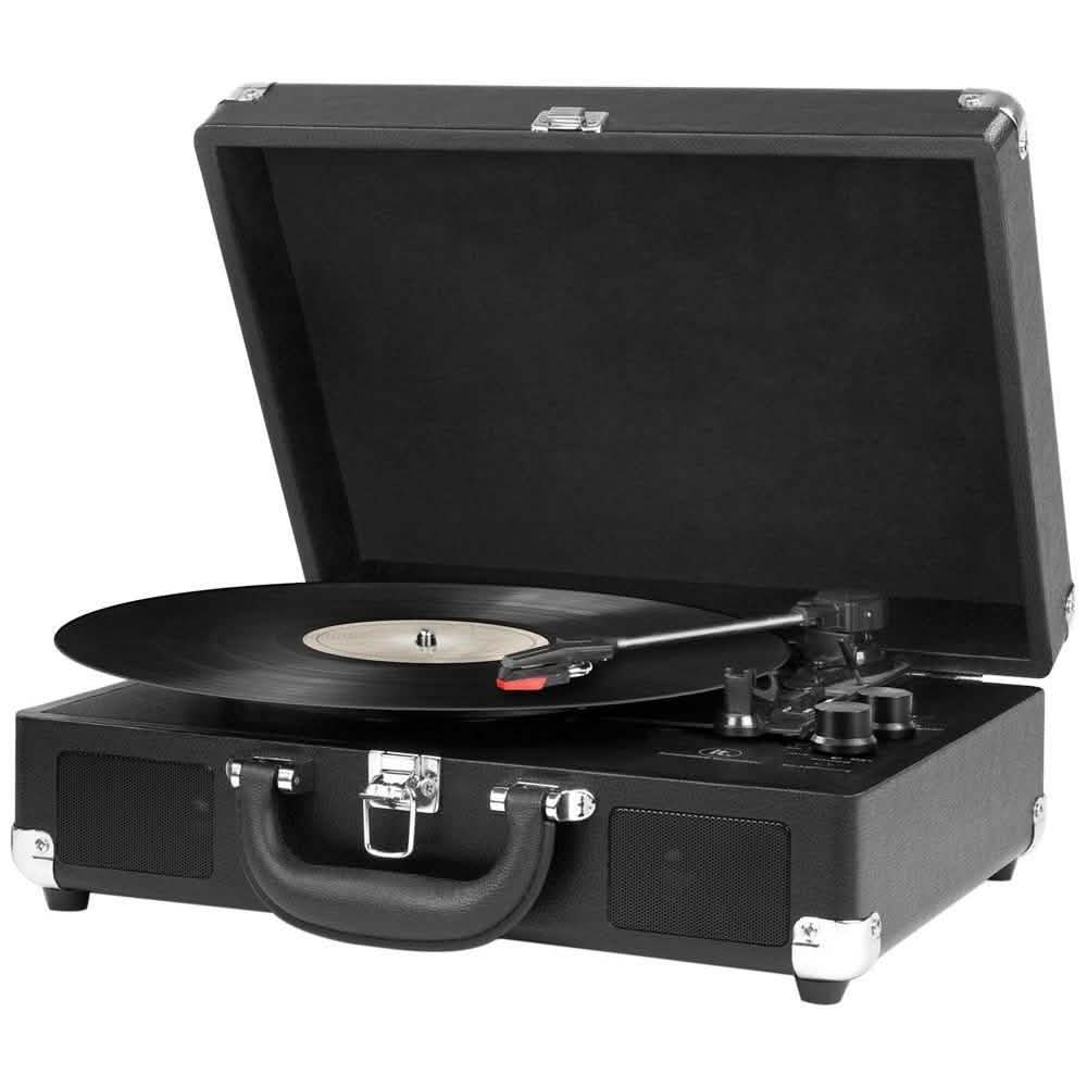 Innovative Technology Nostalgic 3-Speed Vintage Suitcase Turntable (Refurbished) DailySale