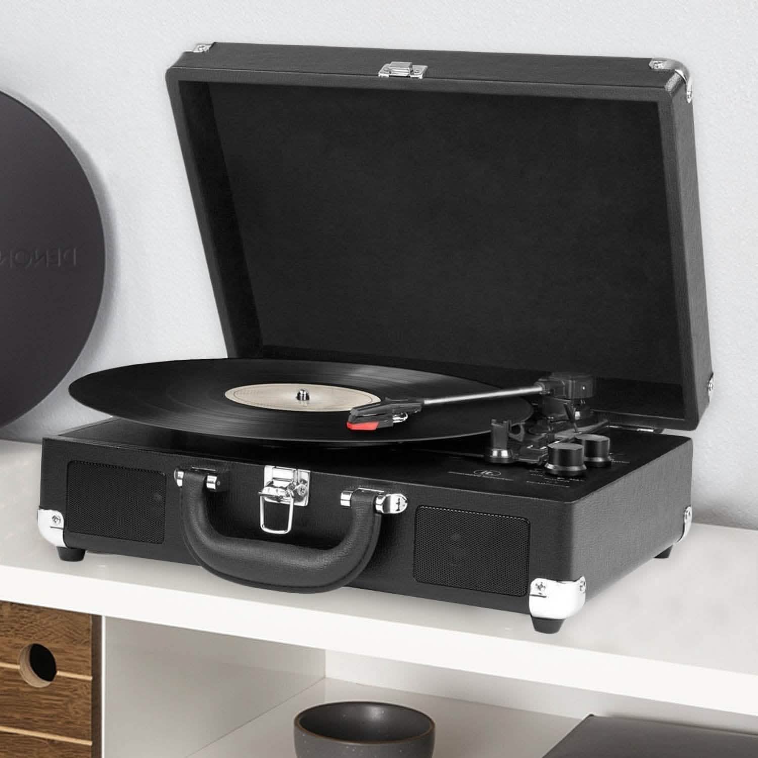 Innovative Technology Nostalgic 3-Speed Vintage Suitcase Turntable (Refurbished) DailySale