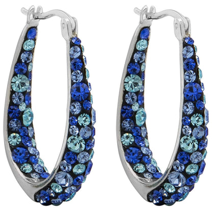 Inside Out Ocean Blue Hoop Earrings DailySale
