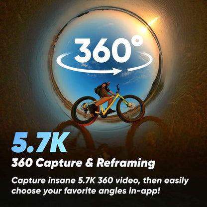 Insta360 X3 64GB Vlog Kit - 360 Action Camera with 5.7K 360, 4K Single-Lens Camera, Waterproof (Refurbished) DailySale
