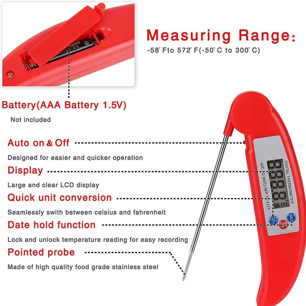 Instant Digital Meat Thermometer Probe for Grilling and Cooking DailySale