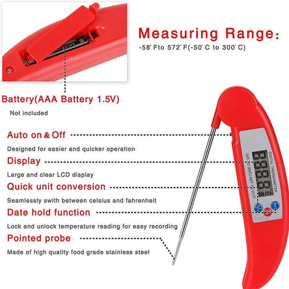 Instant Digital Meat Thermometer Probe for Grilling and Cooking DailySale