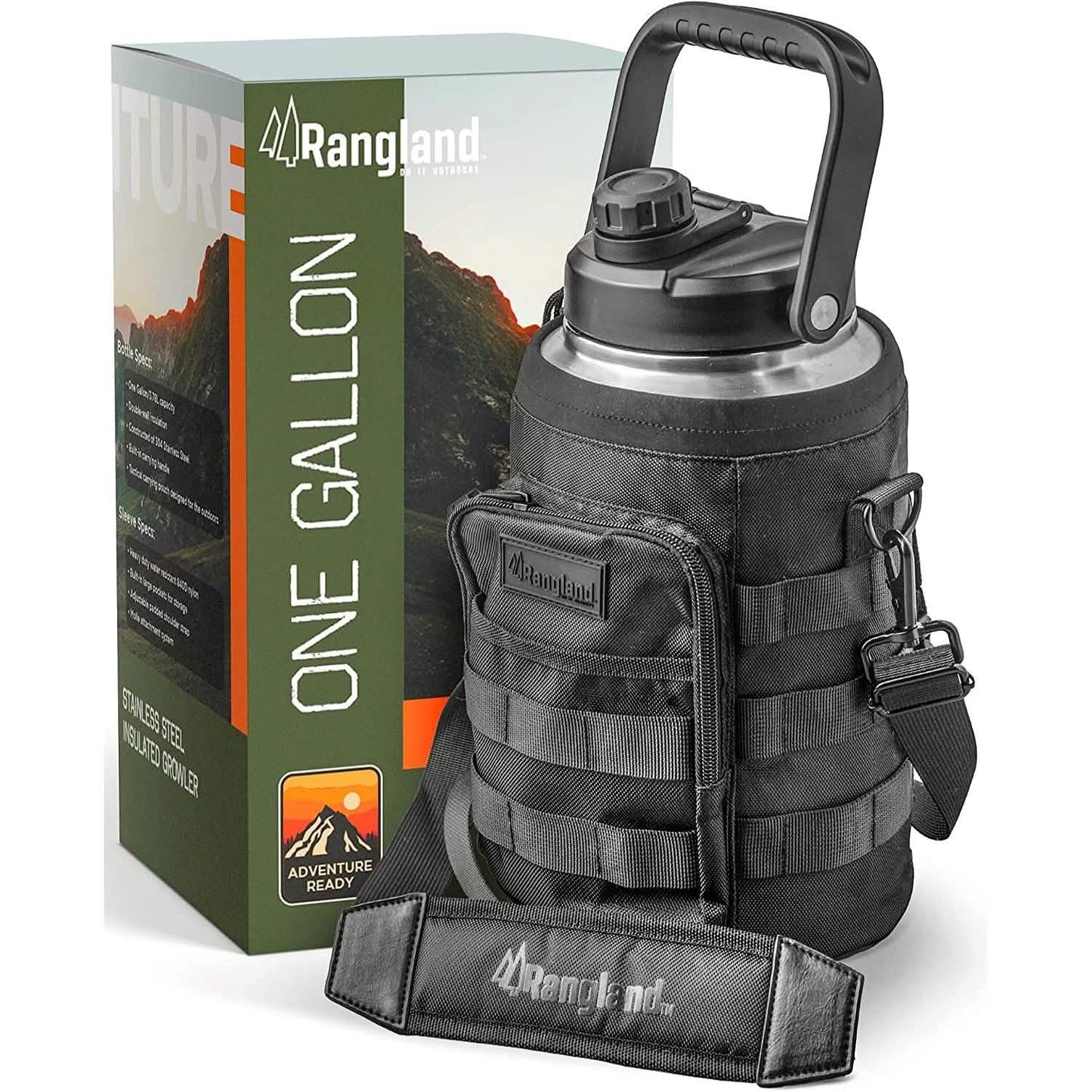 Insulated 1 Gallon Stainless Steel Wide Mouth Growler with Tactical Carrying Bag DailySale