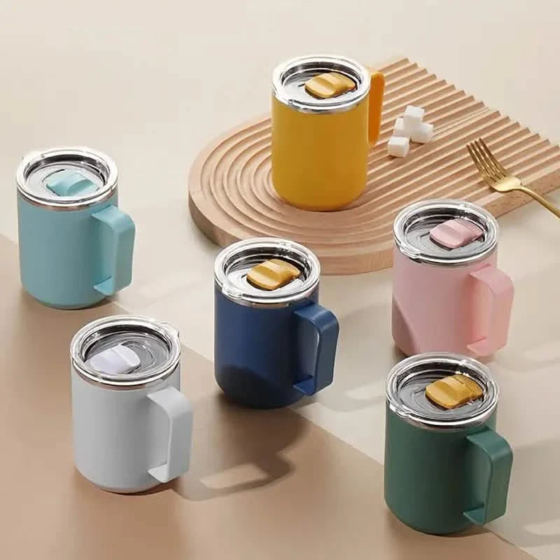 Insulated Double Wall Coffee Mug with Handle and Lid DailySale