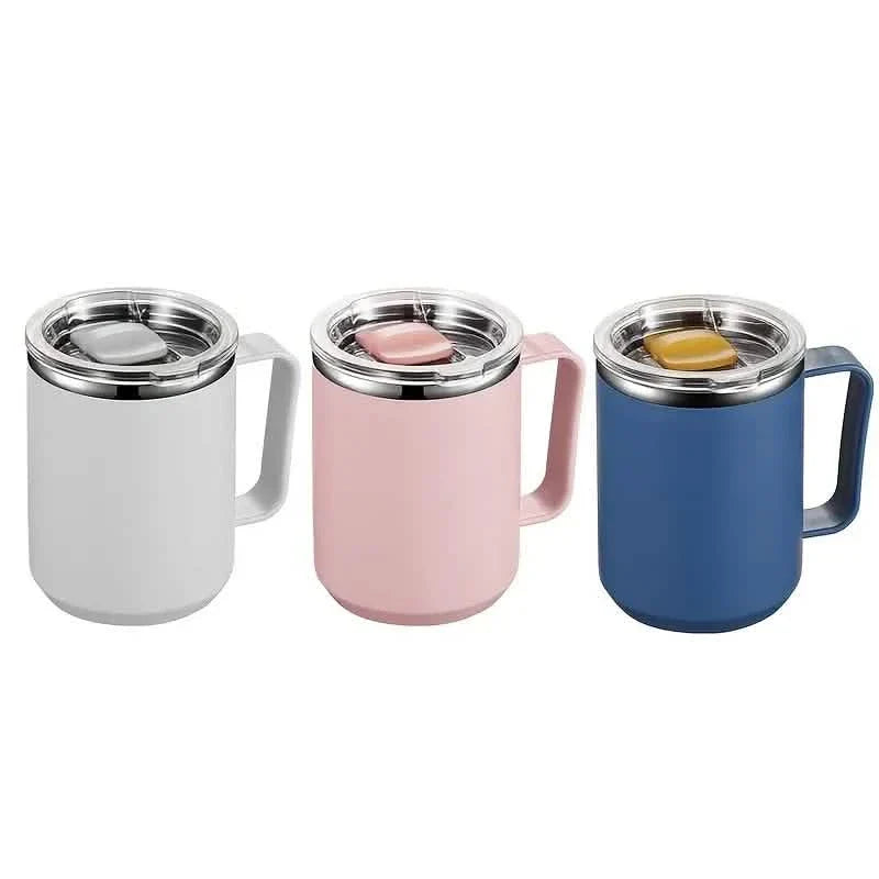 Insulated Double Wall Coffee Mug with Handle and Lid DailySale