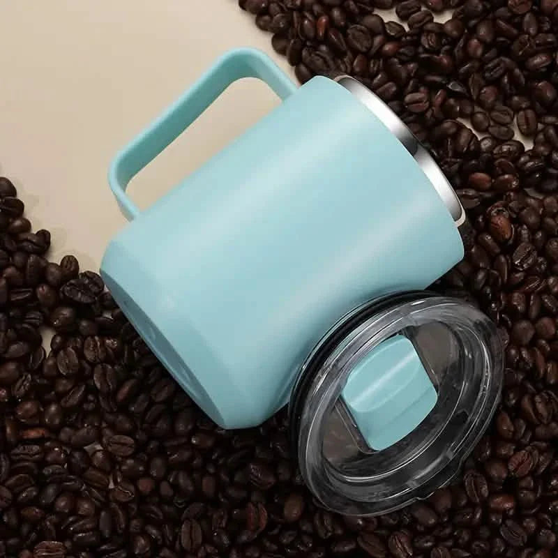 Insulated Double Wall Coffee Mug with Handle and Lid DailySale