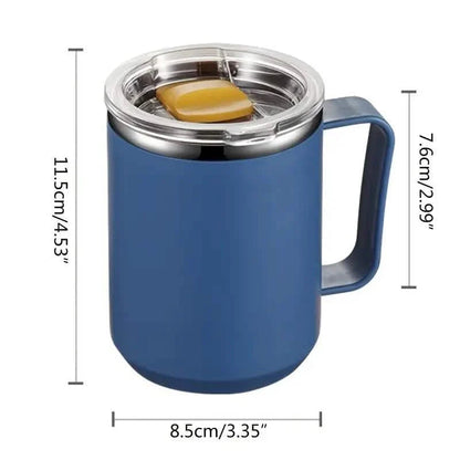 Insulated Double Wall Coffee Mug with Handle and Lid DailySale