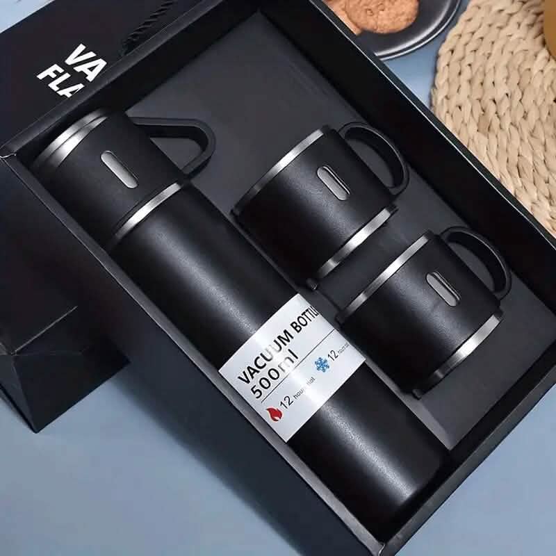 Insulated Stainless Steel Vacuum Flask Set DailySale