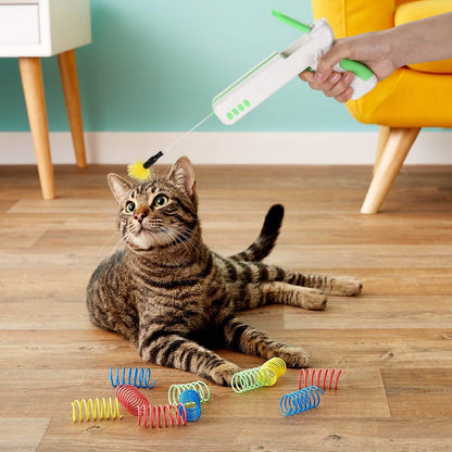 Interactive Cat Toy Gun Stick with Ball and Feather DailySale