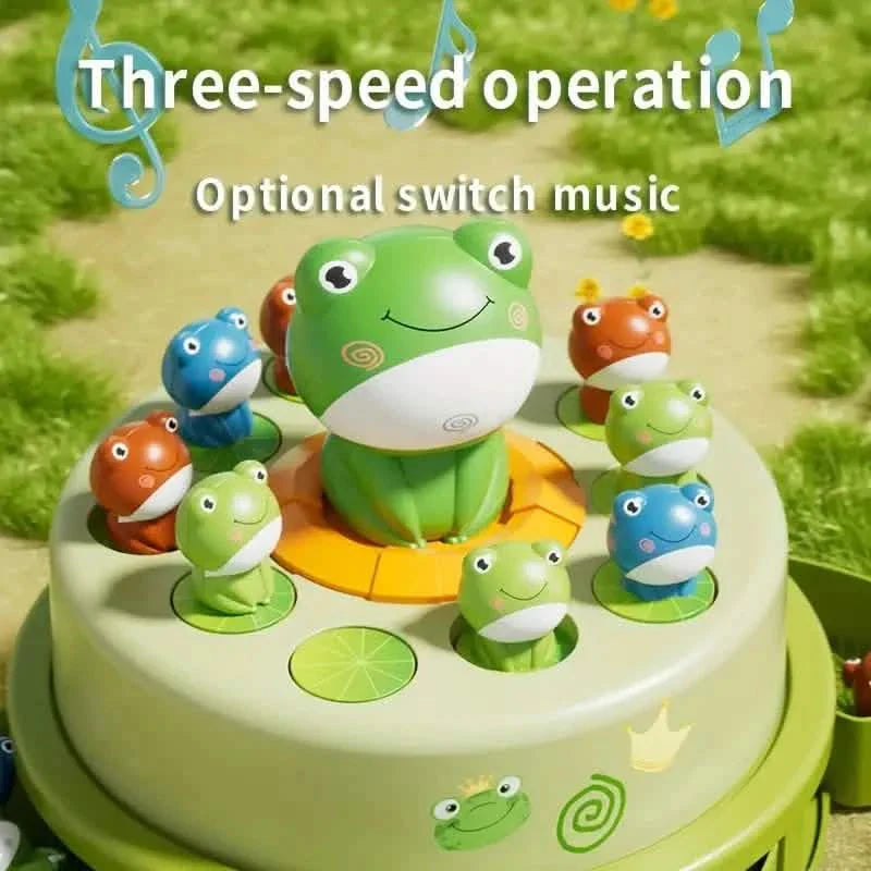 Interactive Electric Bouncing Frog Turntable Toy - Educational Desktop Game for Boys & Girls DailySale