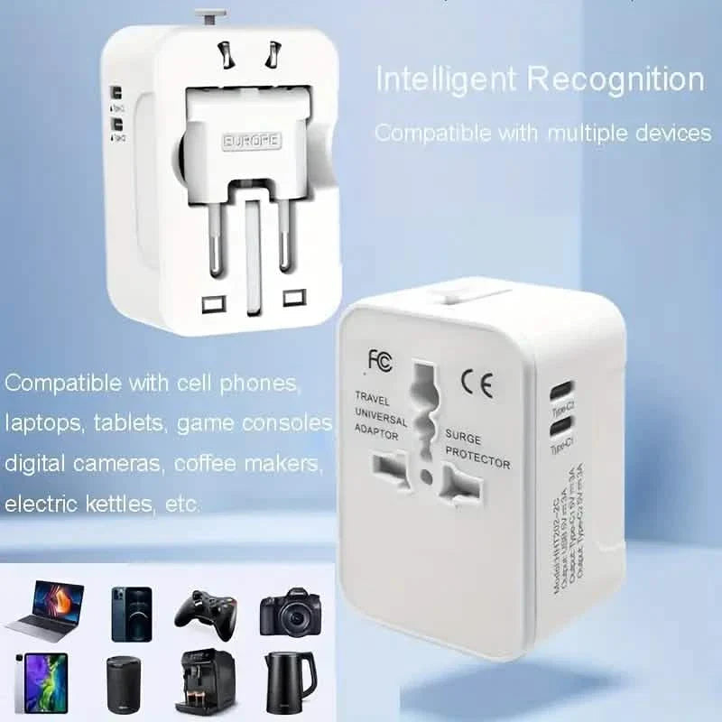 International Portable Worldwide All-in-One Plug Travel Adapter Converter for USA EU UK AUS DailySale