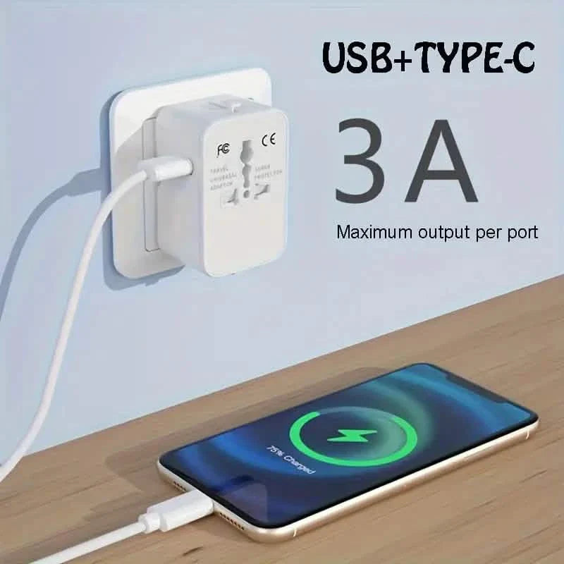 International Portable Worldwide All-in-One Plug Travel Adapter Converter for USA EU UK AUS DailySale