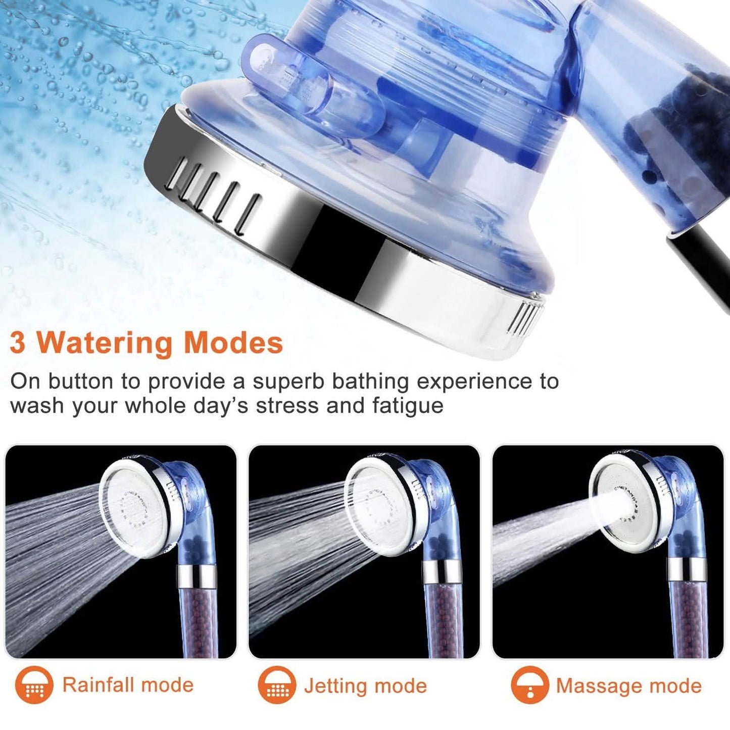 Ionic High Pressure Filter Shower Head DailySale