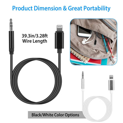iOS 8 Pin to 3.5mm Aux Audio Adapter Cord DailySale