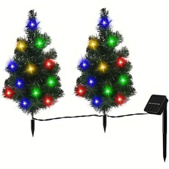 IP65 Waterproof Solar Powered Prelit Small Christmas Tree DailySale