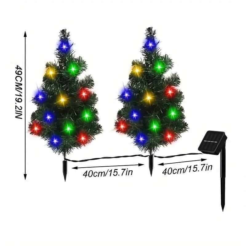 IP65 Waterproof Solar Powered Prelit Small Christmas Tree DailySale