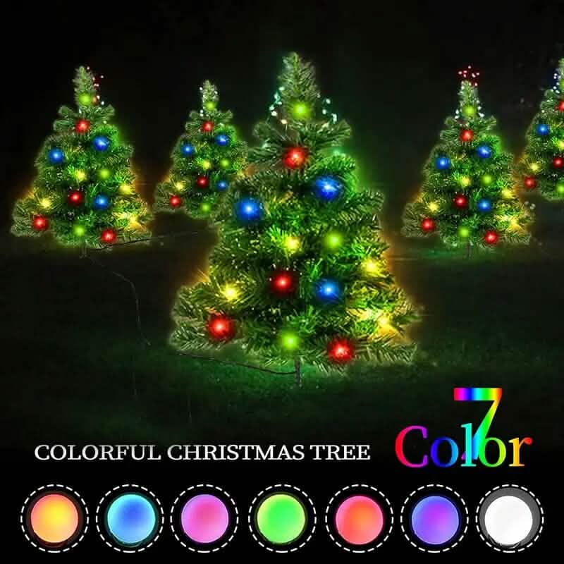 IP65 Waterproof Solar Powered Prelit Small Christmas Tree DailySale