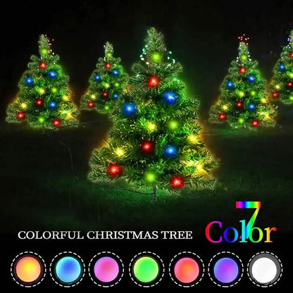 IP65 Waterproof Solar Powered Prelit Small Christmas Tree DailySale