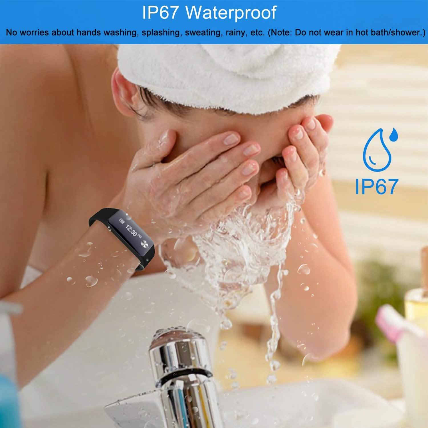 IP67 Fitness Tracker Watch with Heart Rate Monitor and Step Counter DailySale