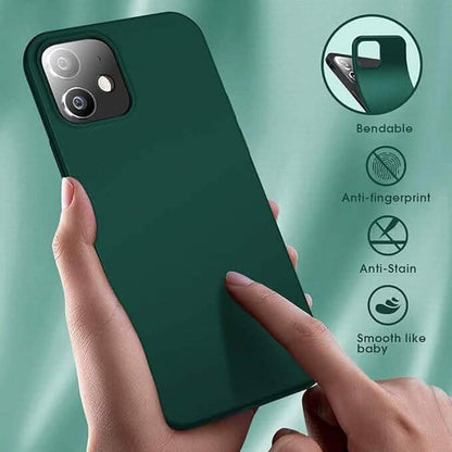 iPhone 12 Pro & iPhone 12 Case Ultra-Thin Soft Flexible TPU Matte Finish Coating - Green DailySale