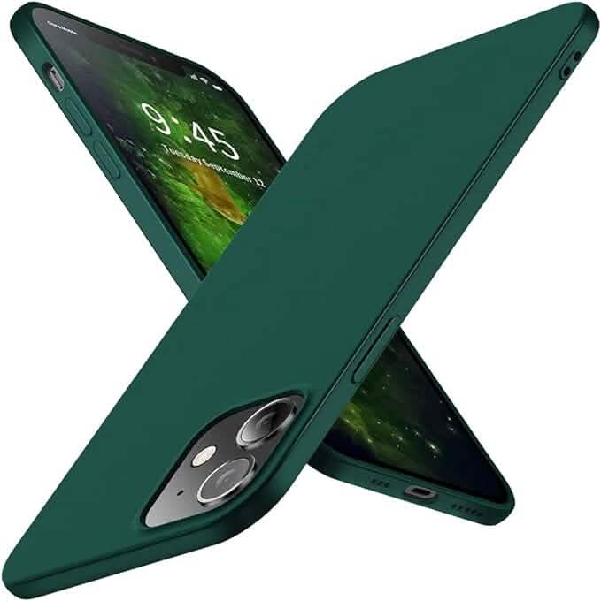 iPhone 12 Pro & iPhone 12 Case Ultra-Thin Soft Flexible TPU Matte Finish Coating - Green DailySale