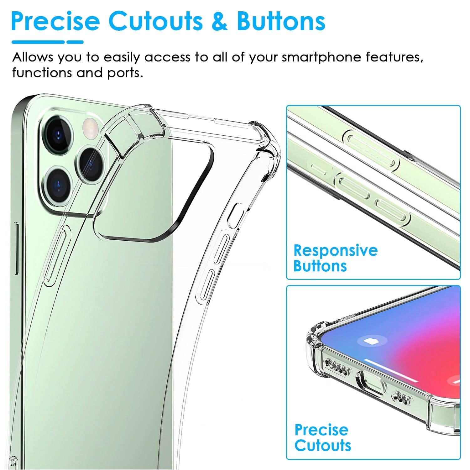 iPhone Shockproof Clear Phone Case Soft TPU DailySale