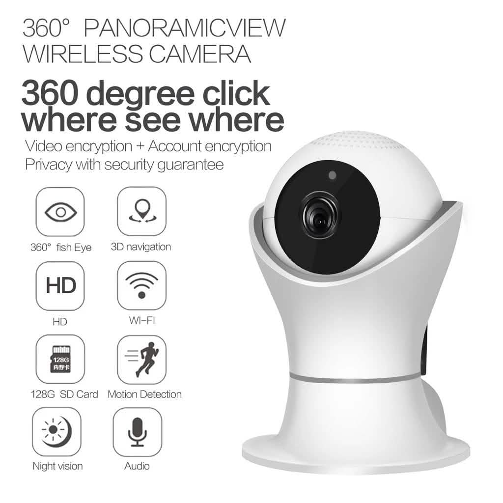 iPM World HD 360 Degree Panoramic View 1080p Wireless IP Camera DailySale