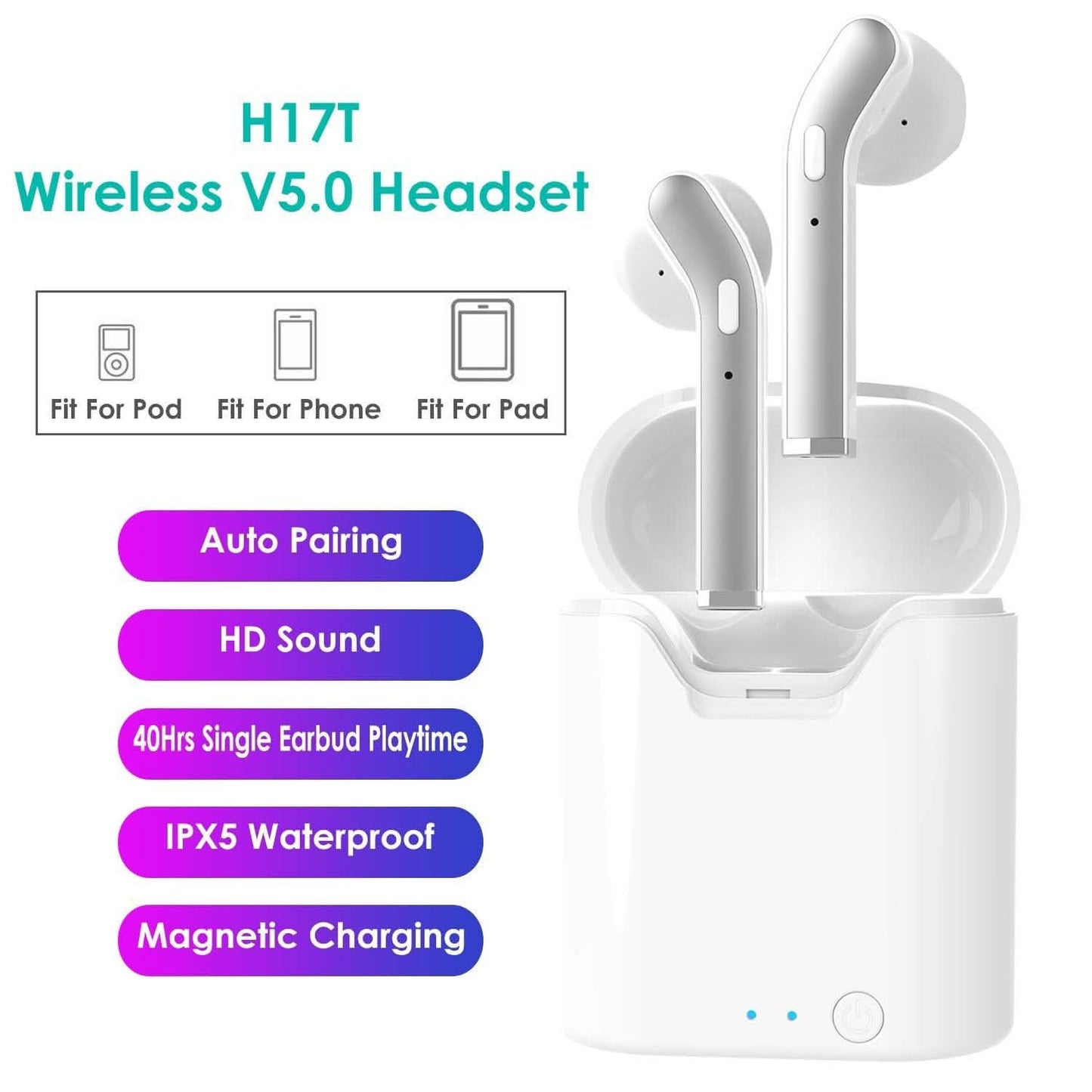 IPX5 Waterproof Wireless 5.0 TWS Earbuds DailySale