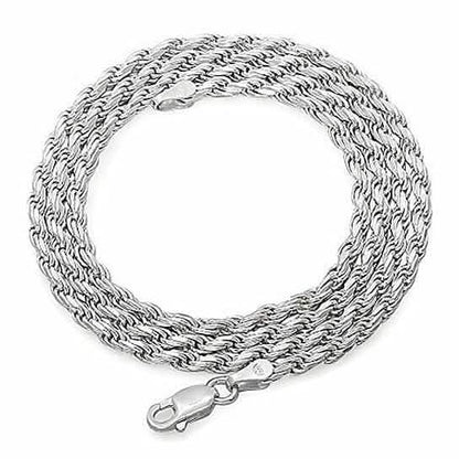 Italian 925 Silver Filled High Polish Finsh Rope Chain DailySale
