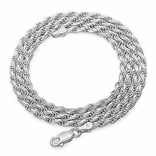 Italian 925 Silver Filled High Polish Finsh Rope Chain DailySale