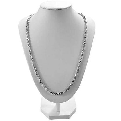 Italian 925 Silver Filled High Polish Finsh Rope Chain DailySale
